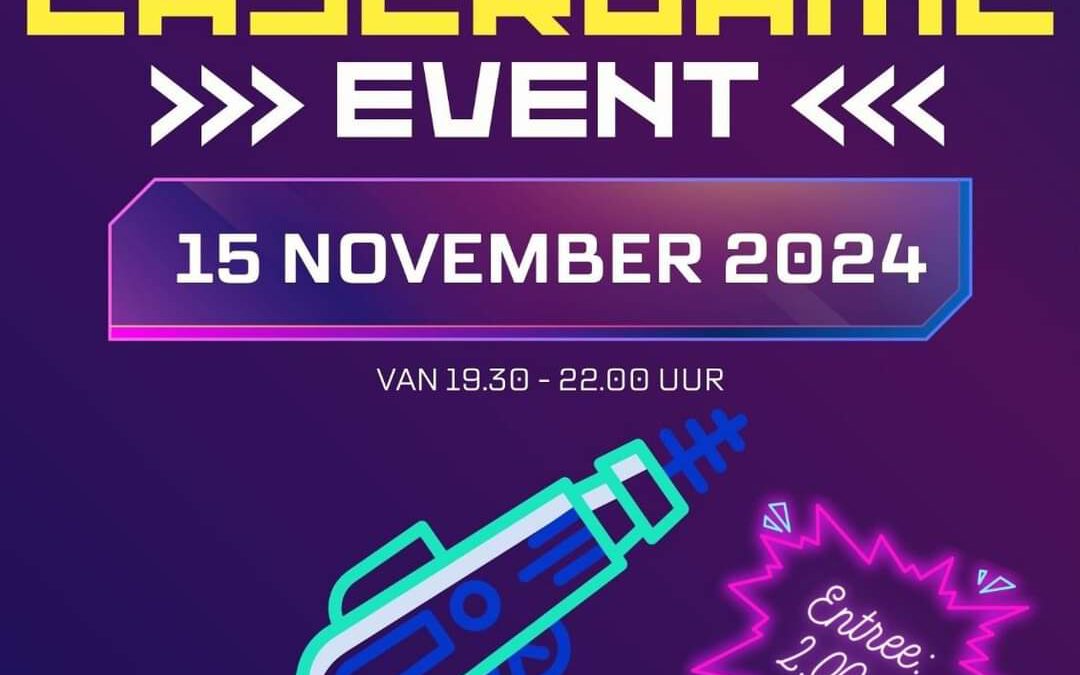 Lasergame event voor jongeren 15 november